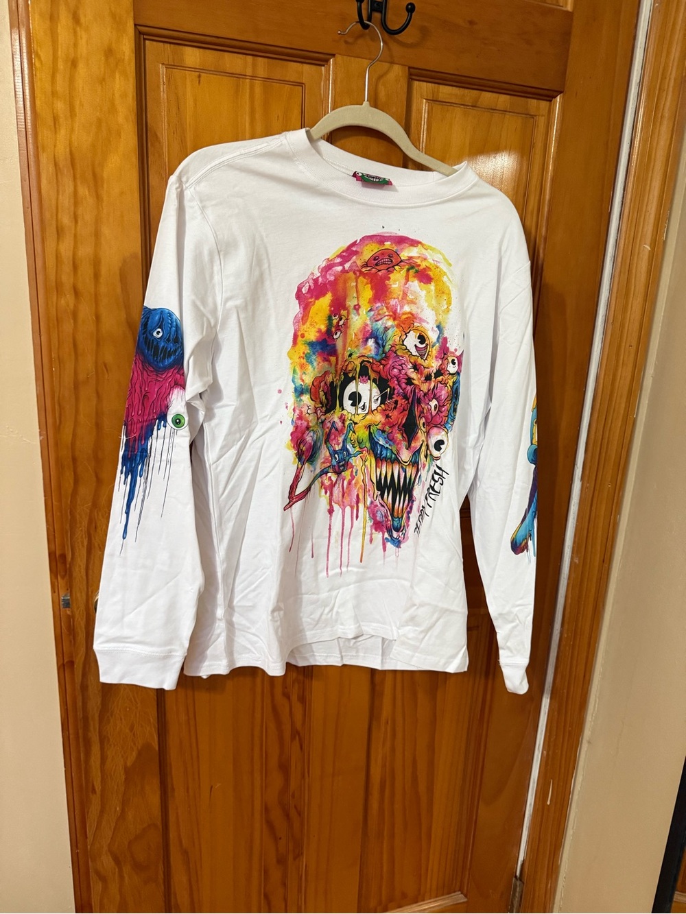Teddy Fresh X Alex Pardee white long sleeve size Small